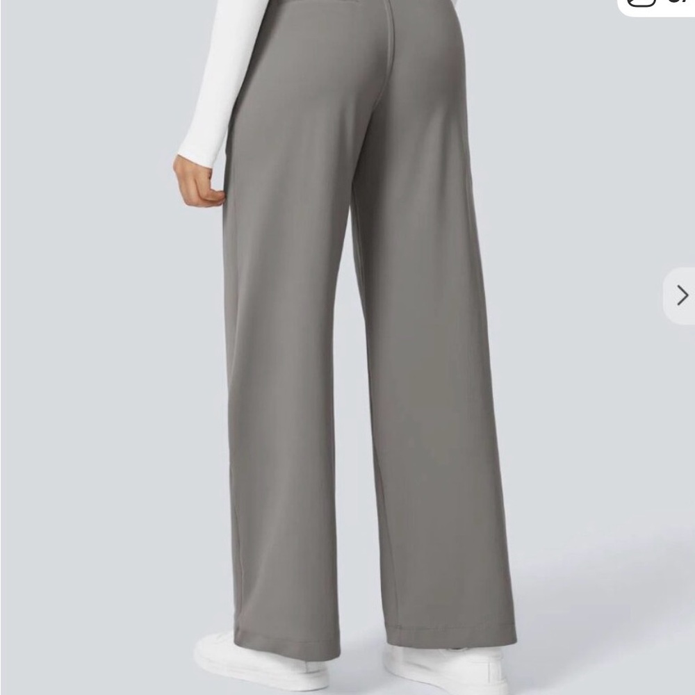 HALARA High Waist Pocket Straight Leg Work Pants Silent Storm Gray Size M
